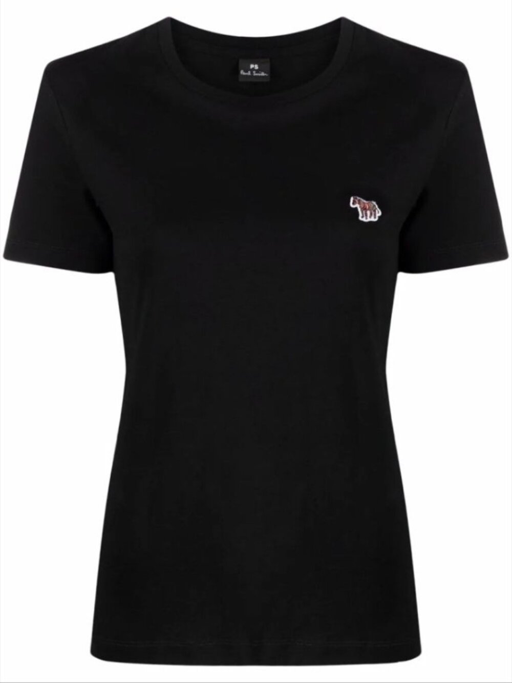 Paul Smith Women's Black Zebra Logo T Shirt Small